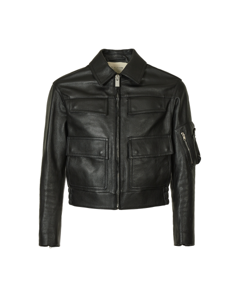 BLACK LEATHER POLICE JACKET | OUTERWEAR - 1017 ALYX 9SM