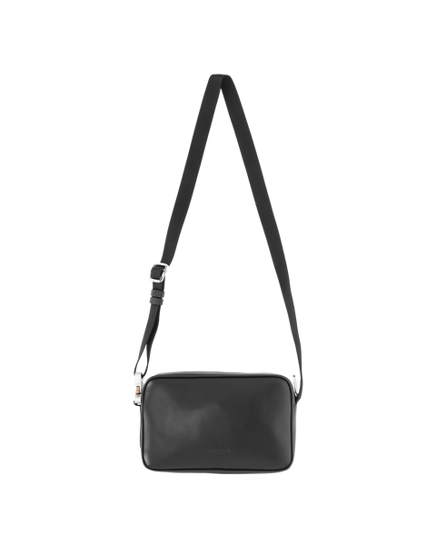 AAUBA0037LE02BLK0001 LEATHER BUCKLE CROSSBODY BAG