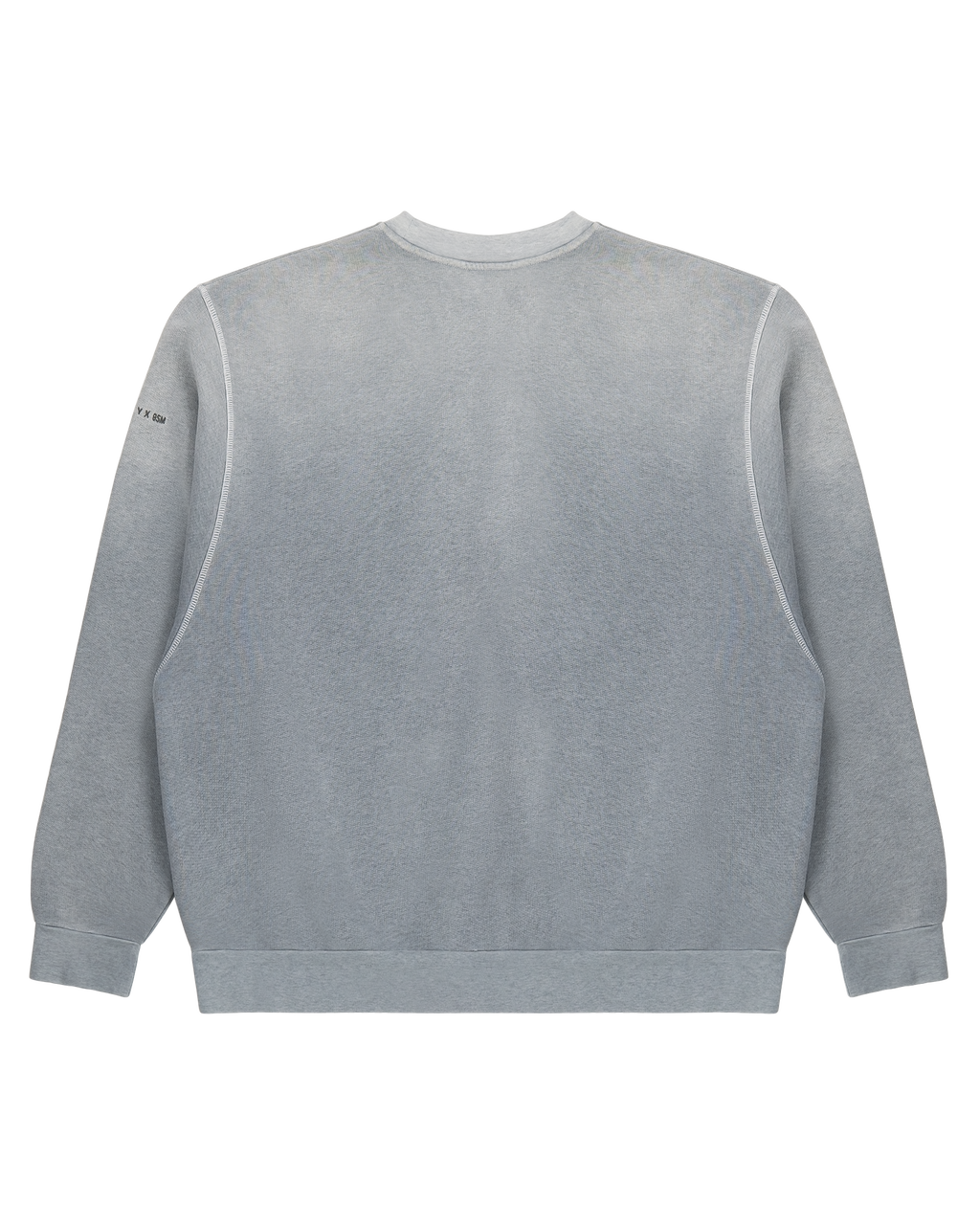 GREY GARMENT DYE BOXY CREWNECK SWEATSHIRT