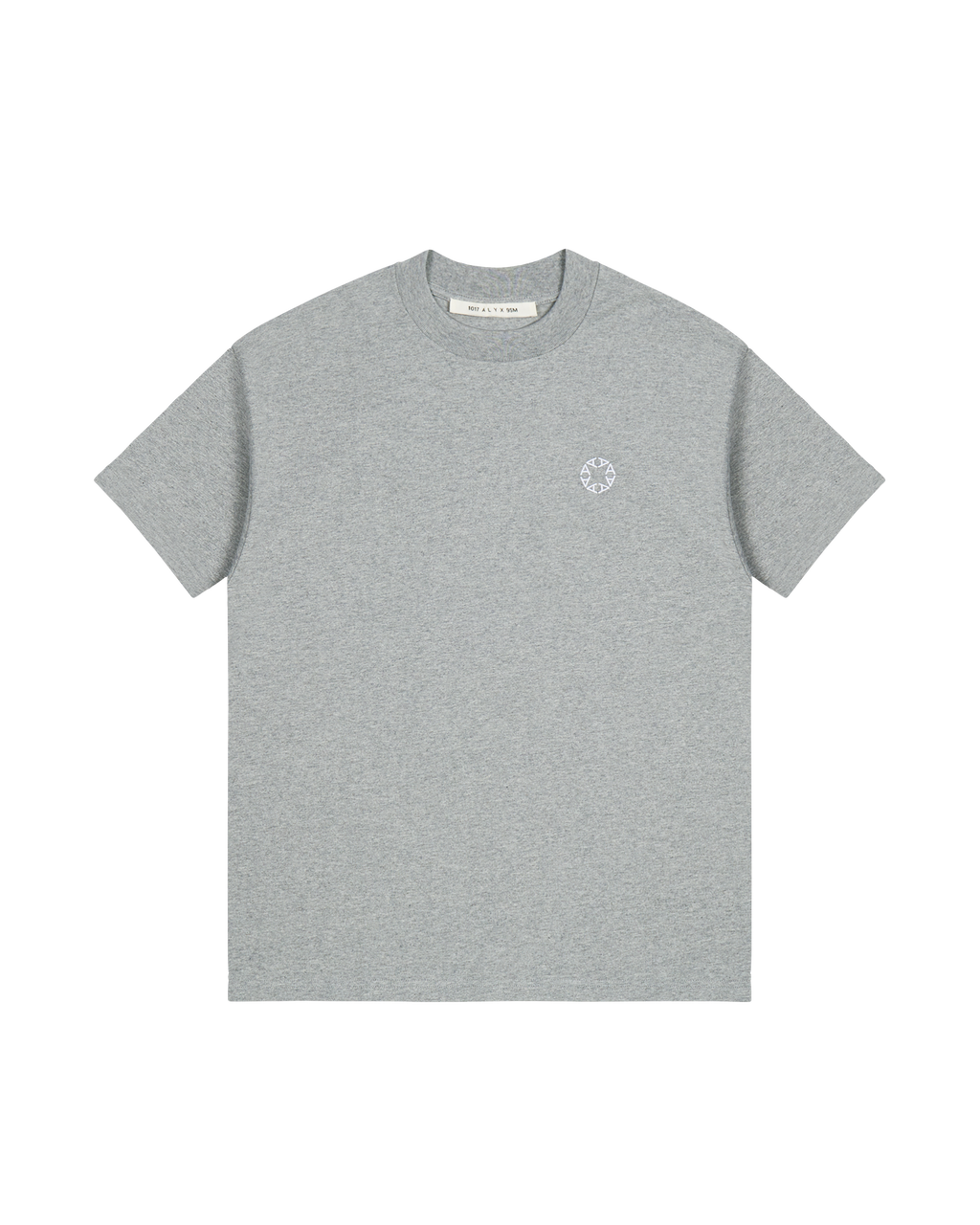 GREY OVERSIZED EMBROIDERED LOGO T-SHIRT