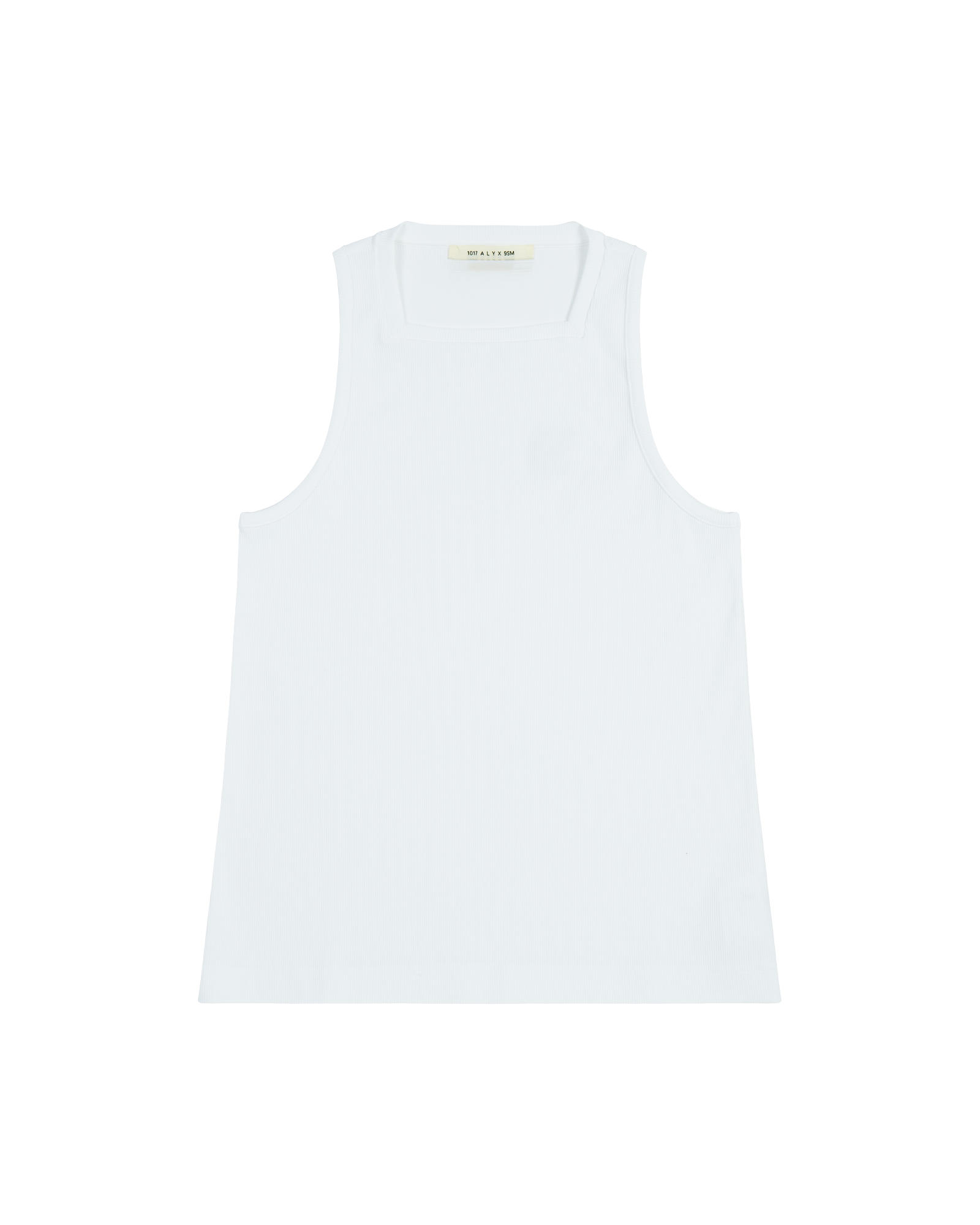 WHITE SQUARE NECK TANK TOP