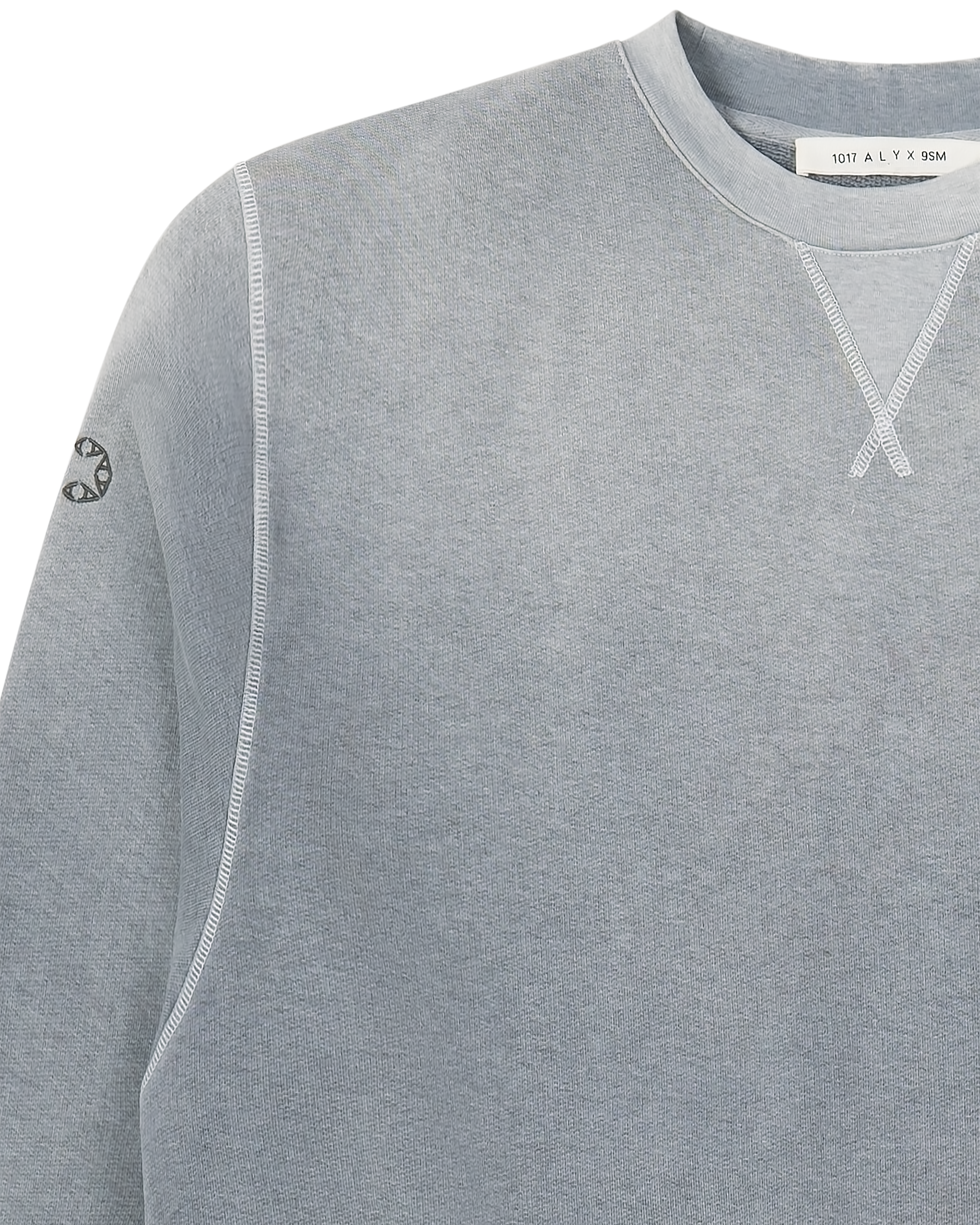 GREY GARMENT DYE BOXY CREWNECK SWEATSHIRT