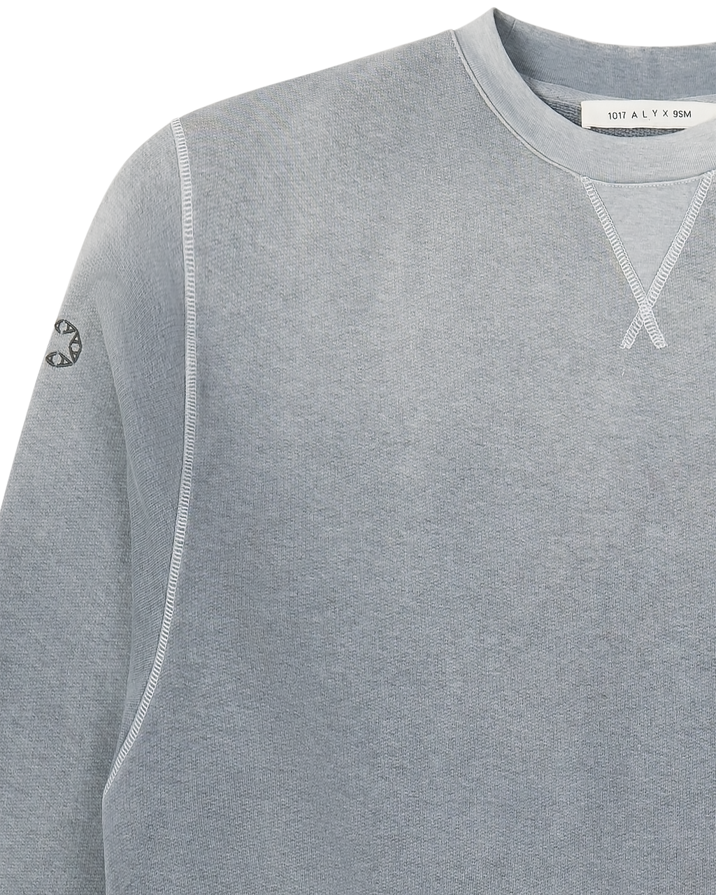 GREY GARMENT DYE BOXY CREWNECK SWEATSHIRT