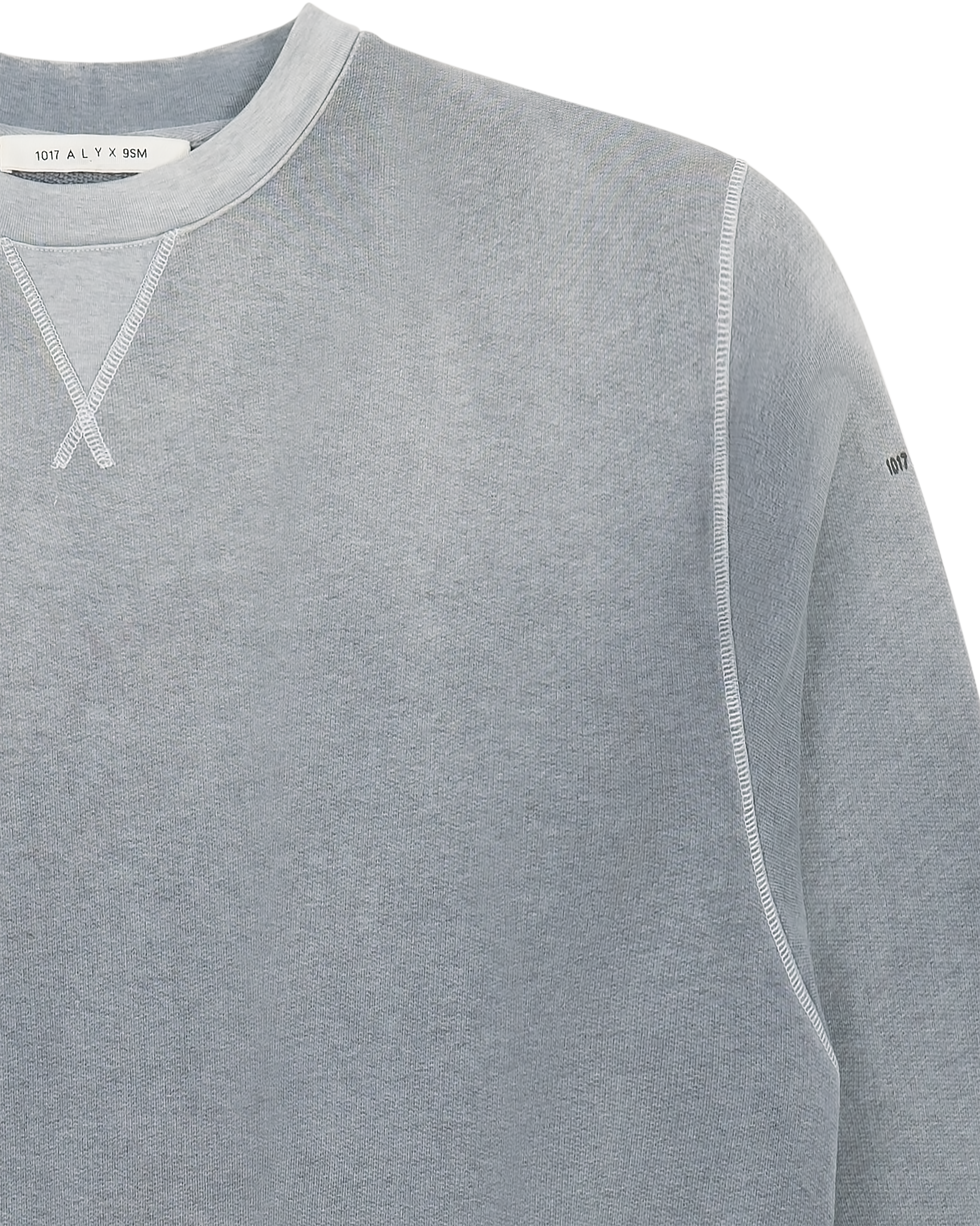 GREY GARMENT DYE BOXY CREWNECK SWEATSHIRT