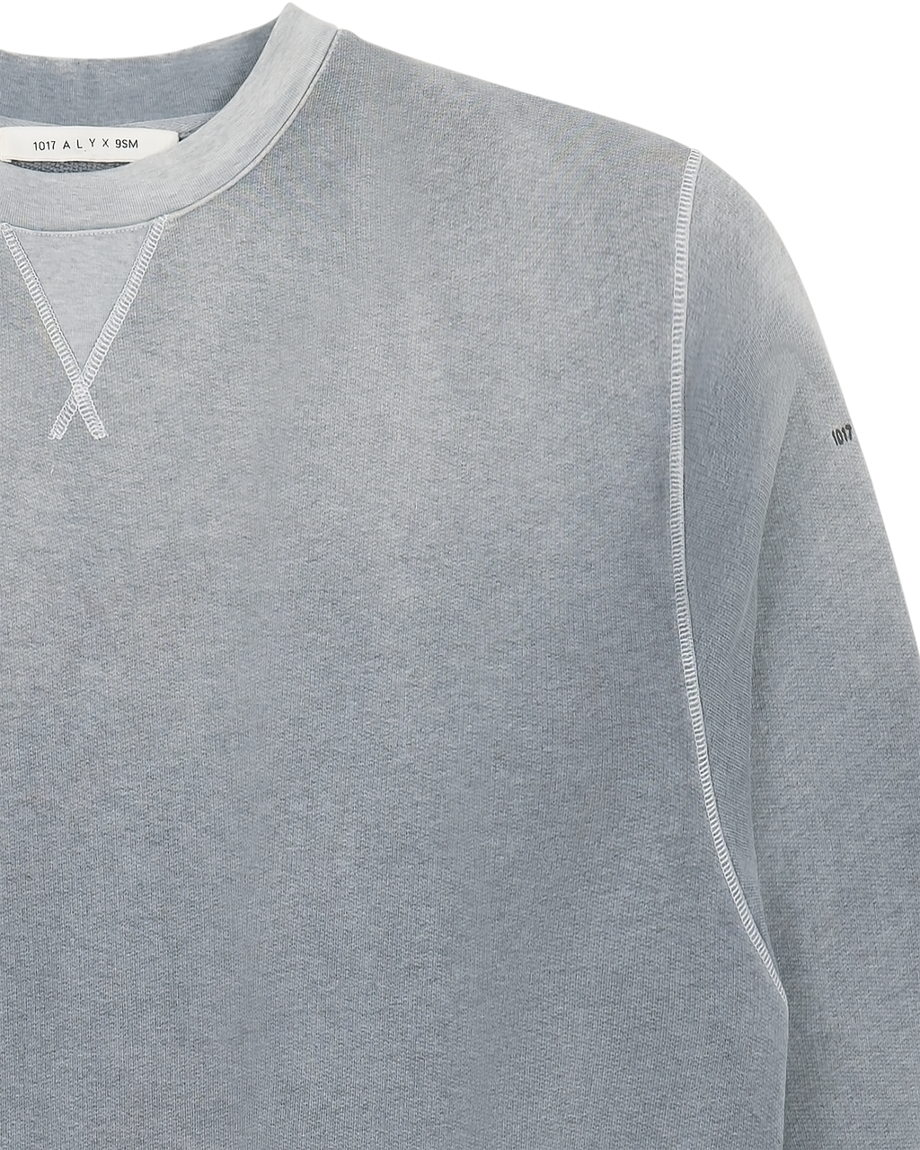 GREY GARMENT DYE BOXY CREWNECK SWEATSHIRT