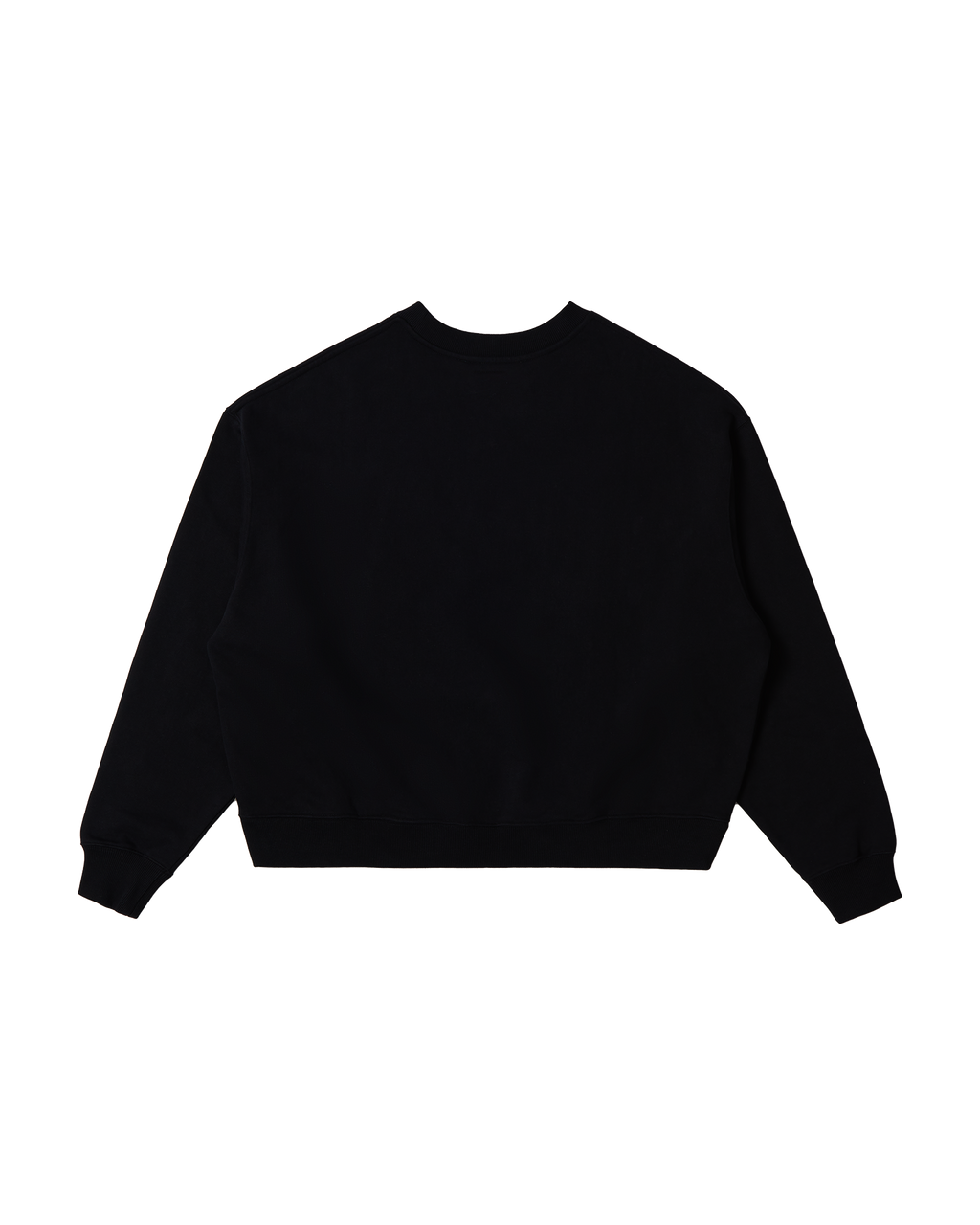 BLACK BOXY CREWNECK SWEATSHIRT