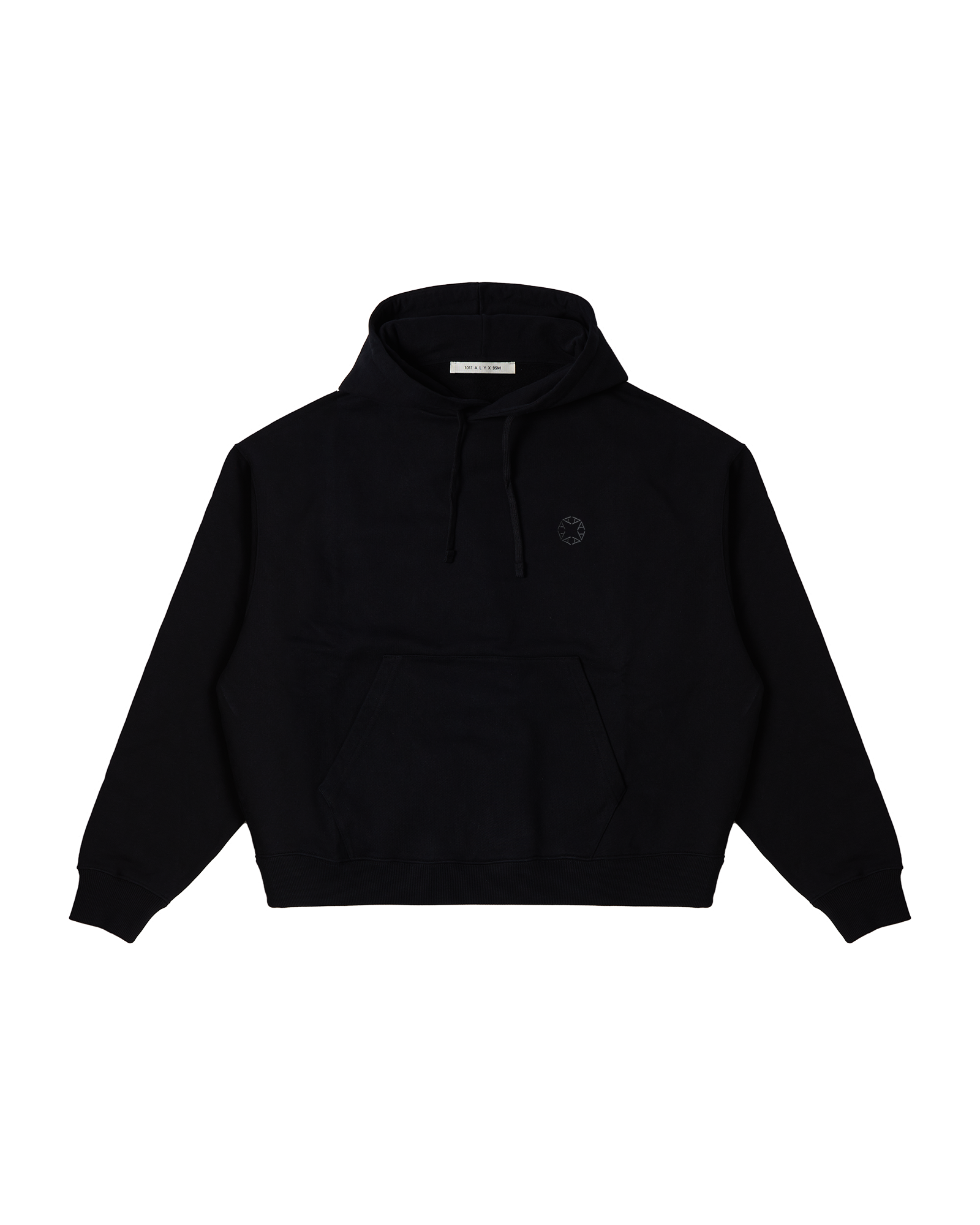 BLACK BOXY PULLOVER HOODIE