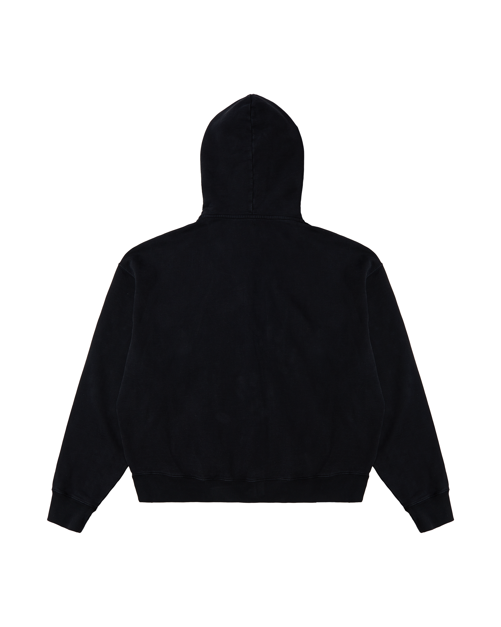 CHARCOAL GREY BOXY ZIP-UP HOODIE