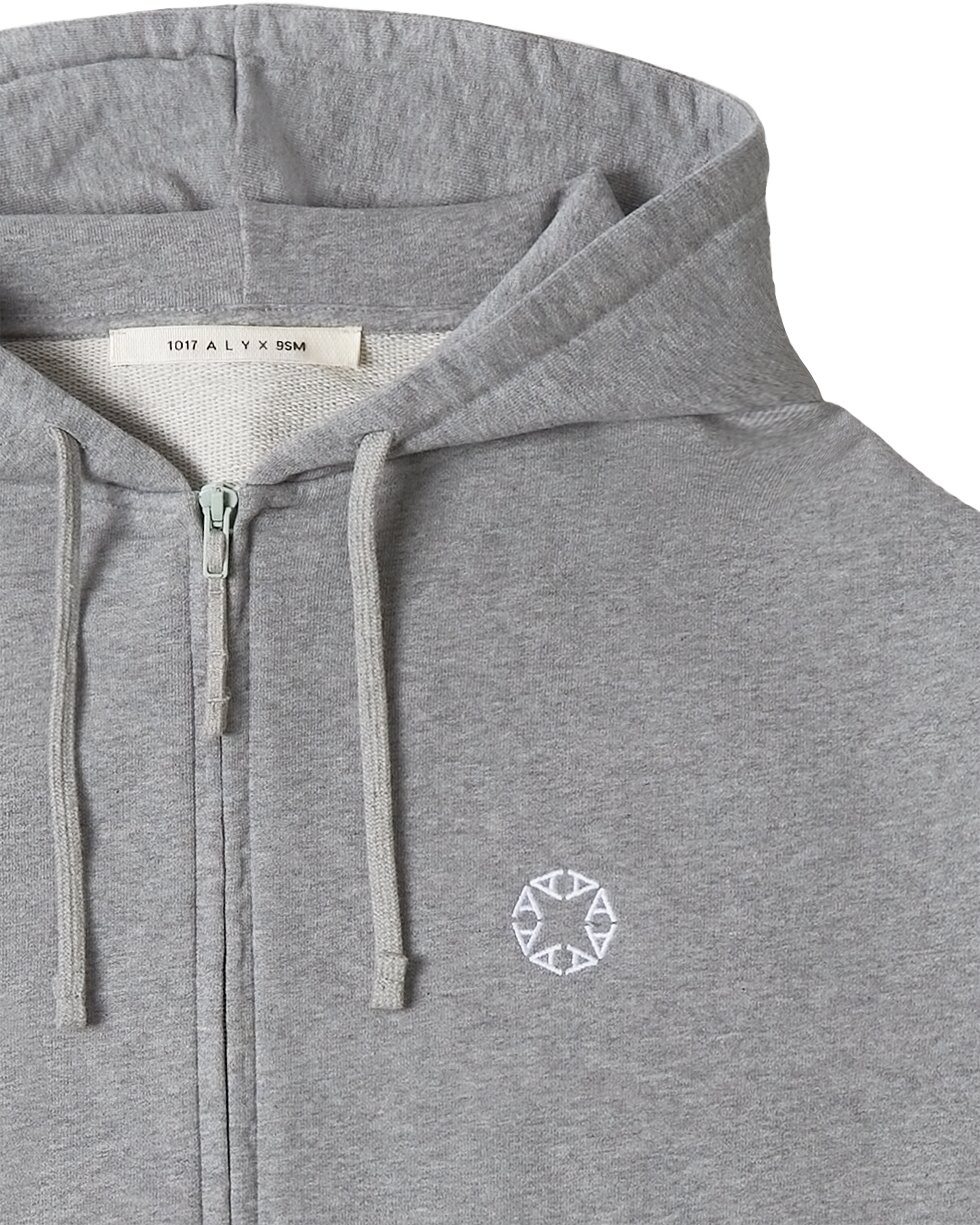 GREY BOXY ZIP-UP HOODIE