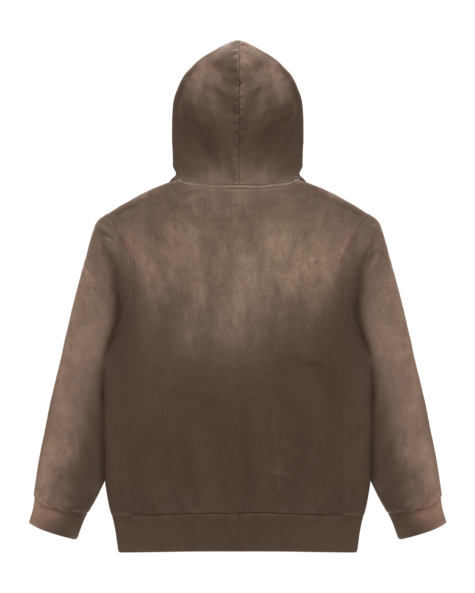 BROWN GARMENT DYE BOXY HOODIE