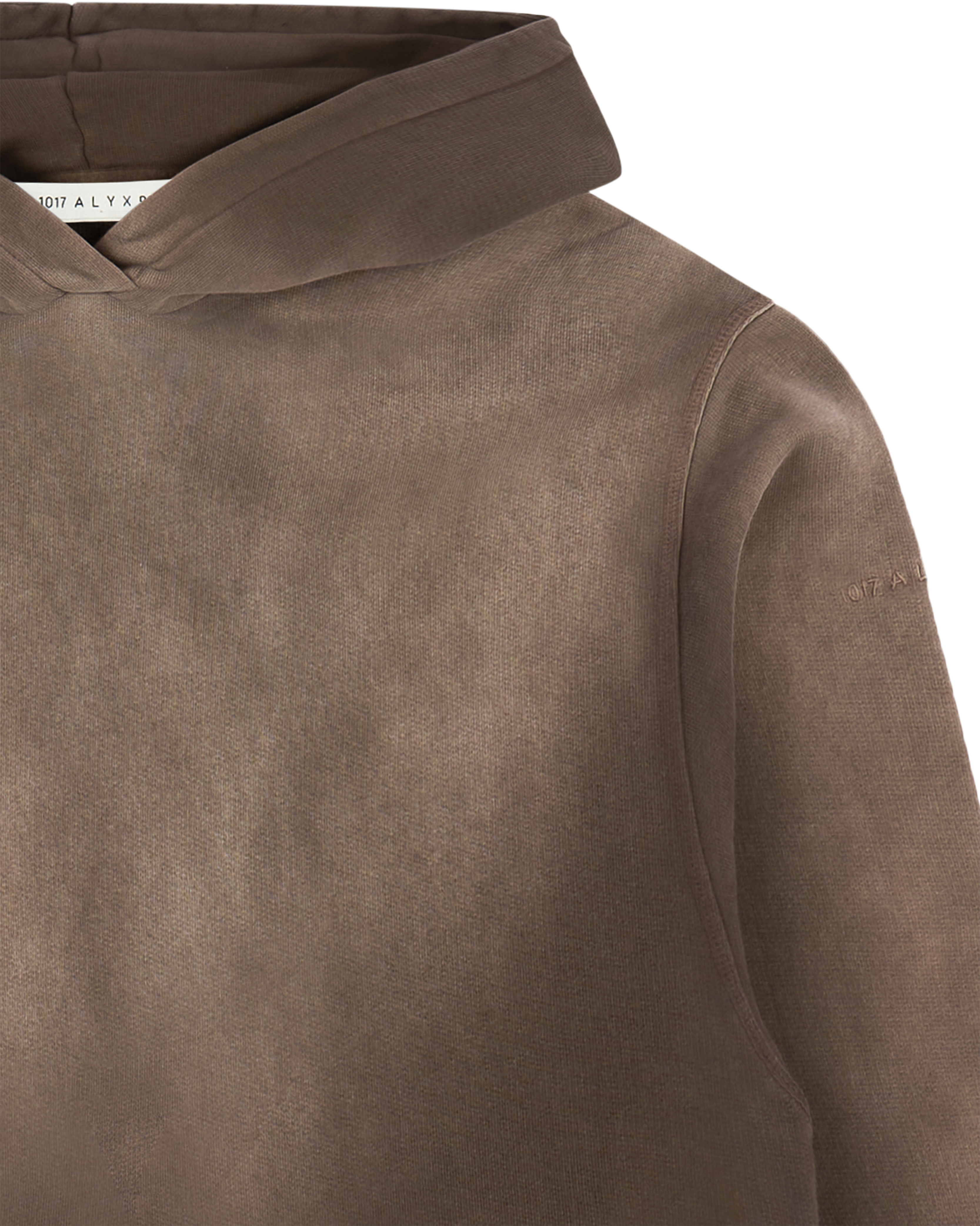 BROWN GARMENT DYE BOXY HOODIE