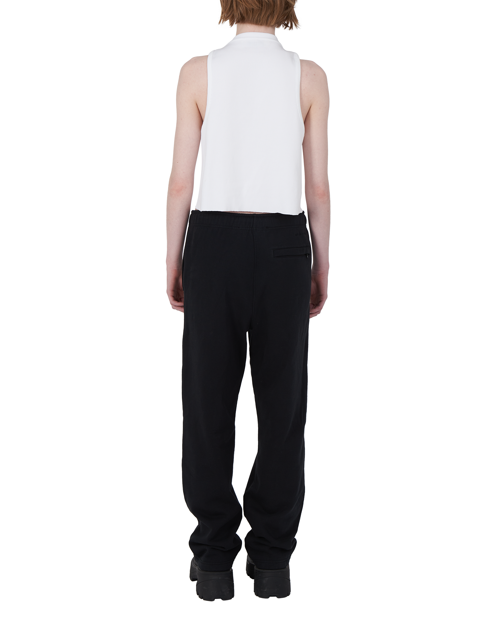 BLACK STRAIGHT LEG SWEATPANTS