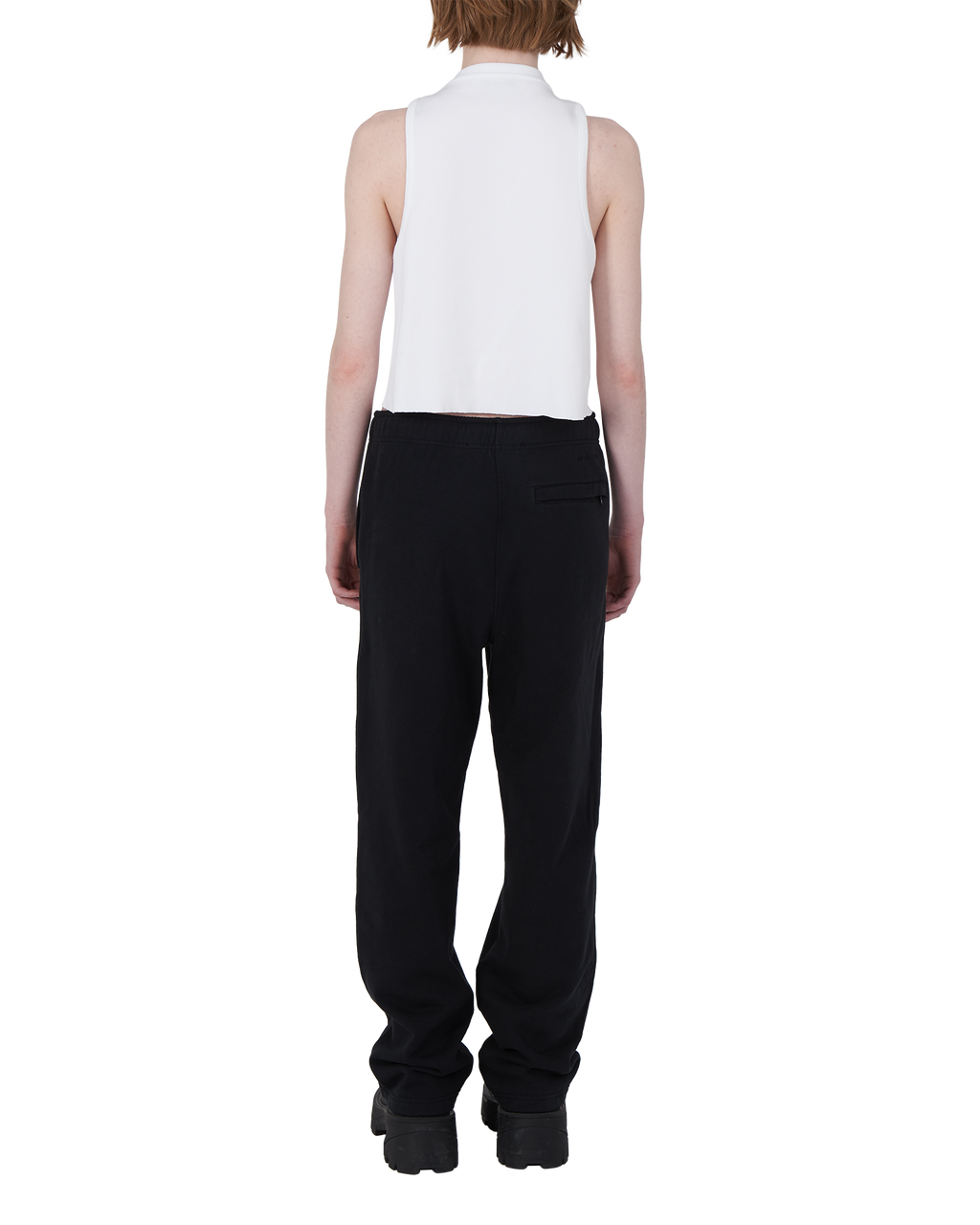 BLACK STRAIGHT LEG SWEATPANTS