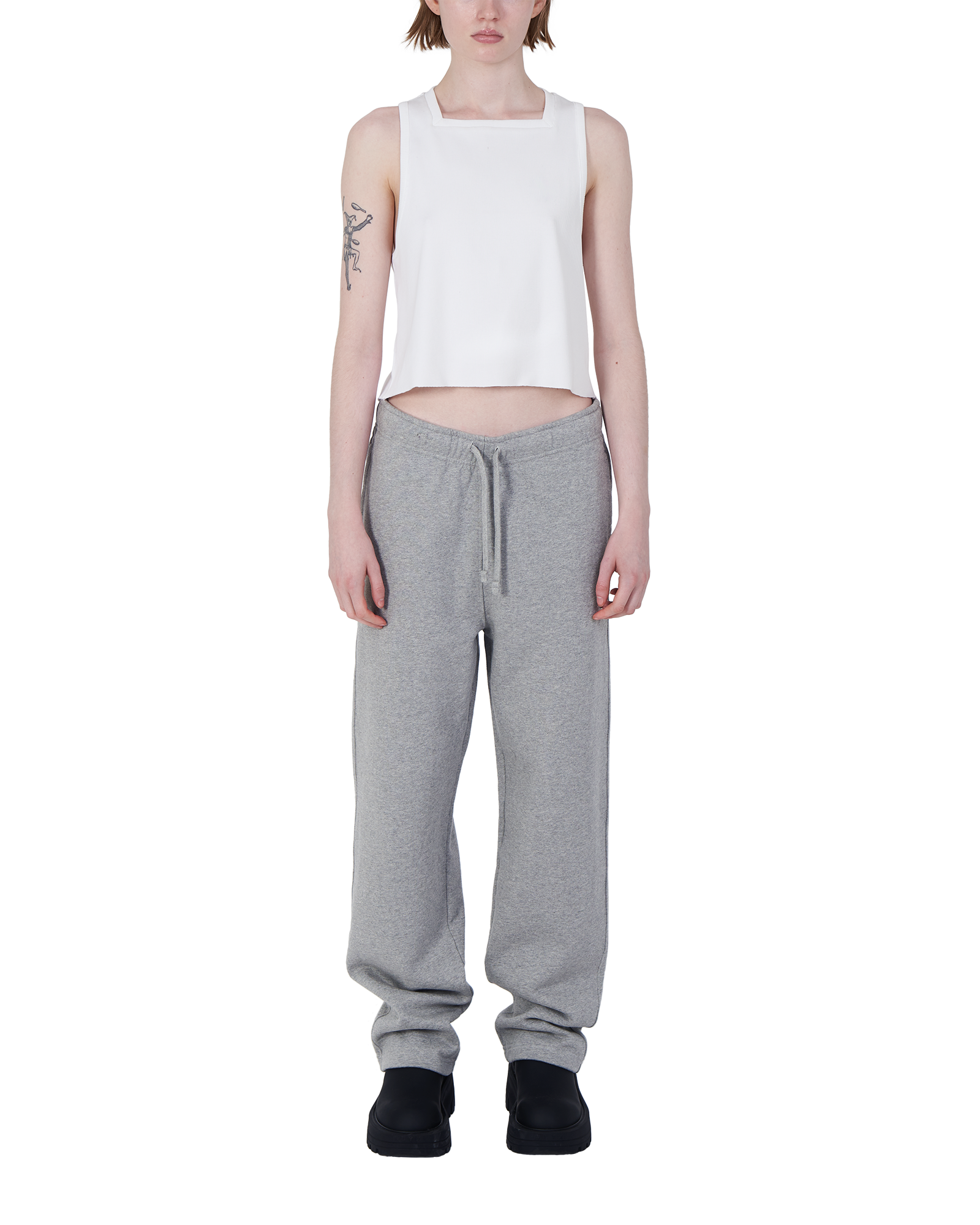 GREY STRAIGHT LEG SWEATPANTS