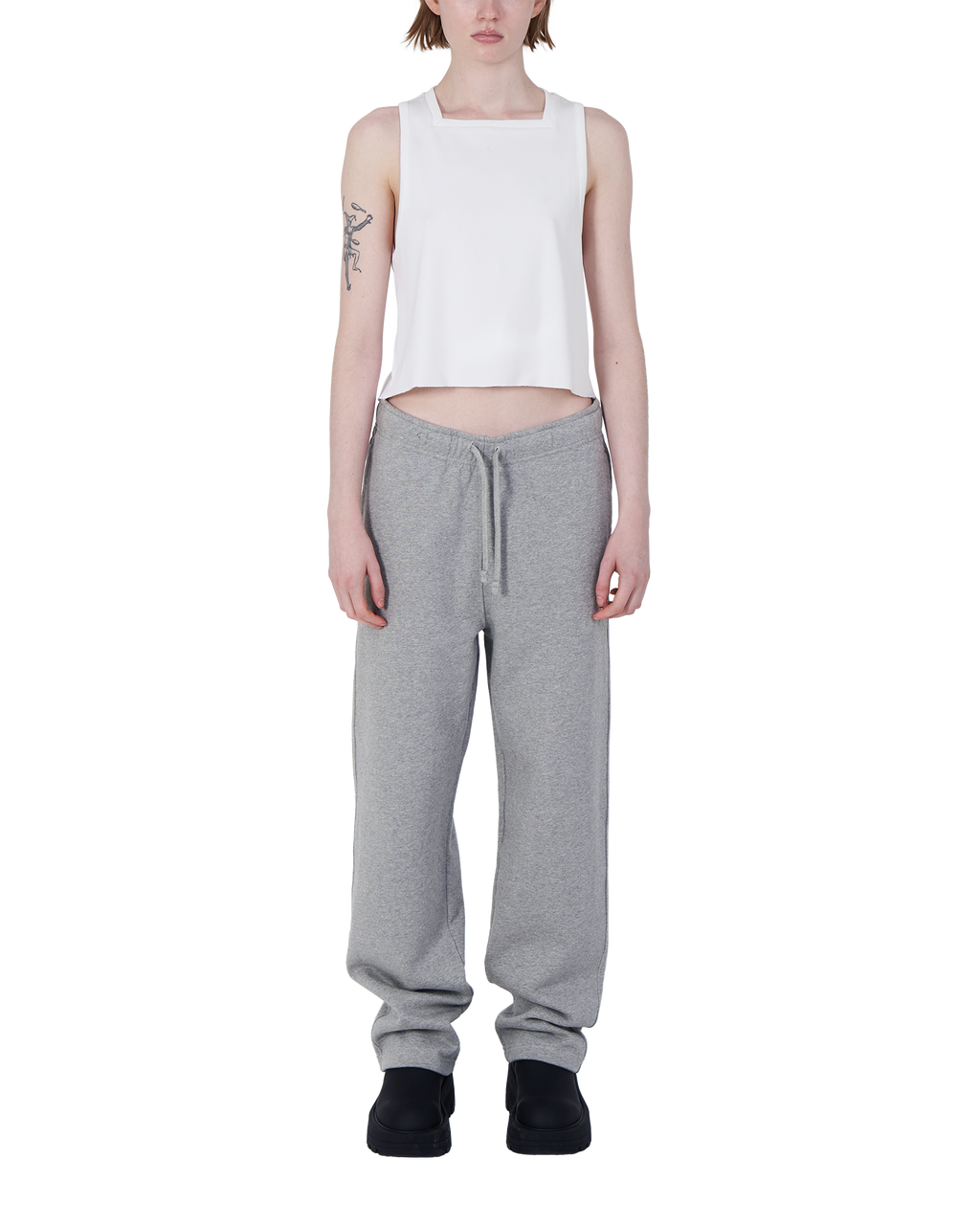 GREY STRAIGHT LEG SWEATPANTS