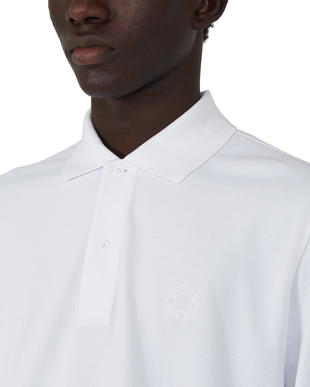 WHITE LONG SLEEVE POLO SHIRT