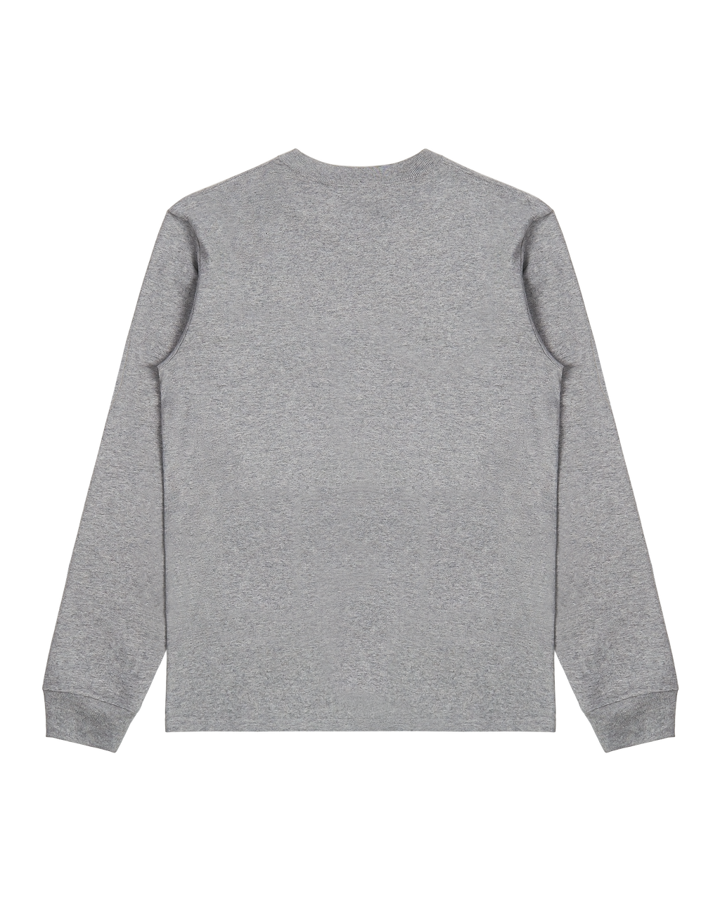 GREY EMBROIDERED LOGO LONG SLEEVE T-SHIRT