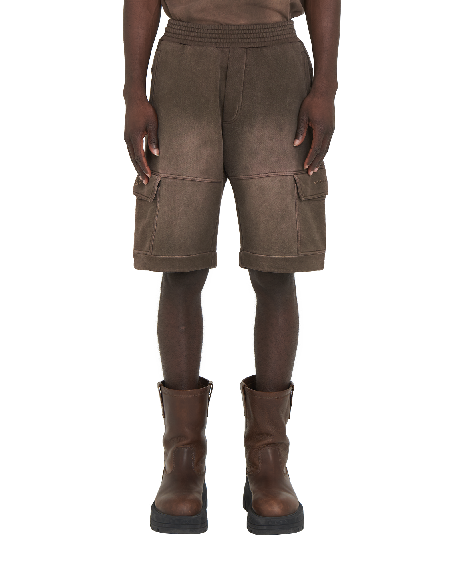 BROWN GARMENT DYE CARGO SHORTS