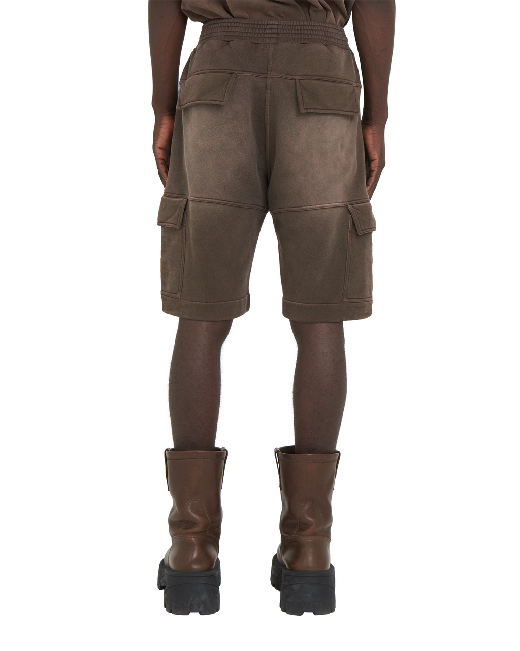 BROWN GARMENT DYE CARGO SHORTS