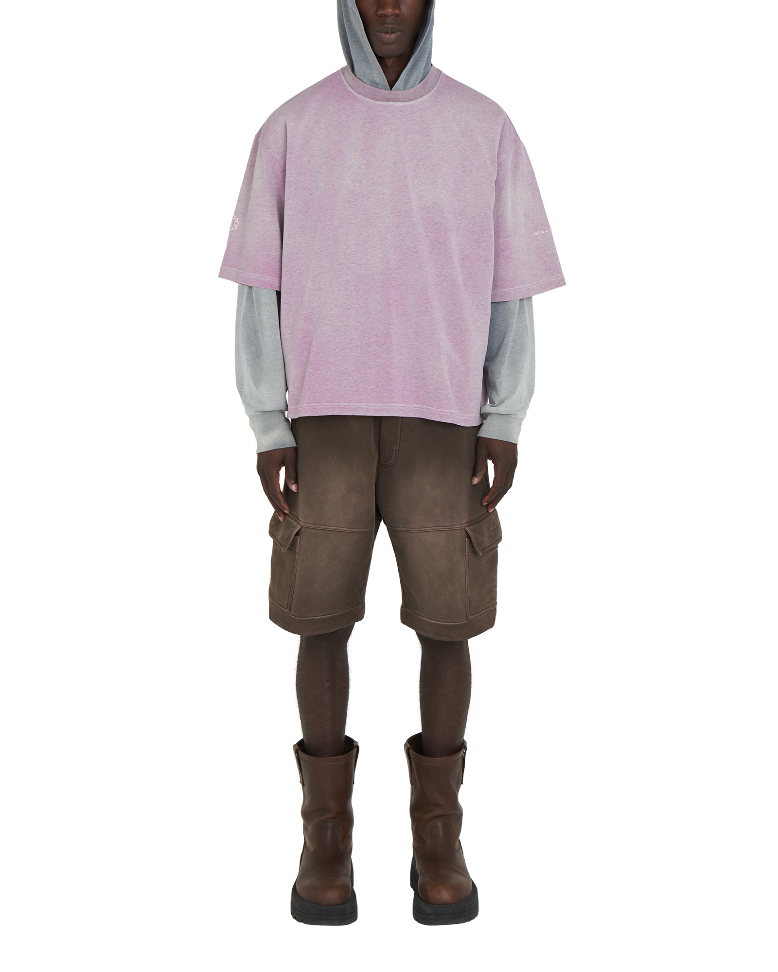 PINK OVERSIZED GARMENT DYE T-SHIRT