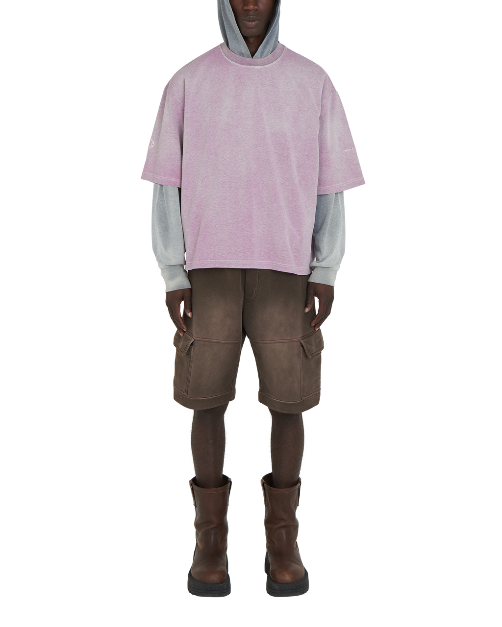 PINK OVERSIZED GARMENT DYE T-SHIRT