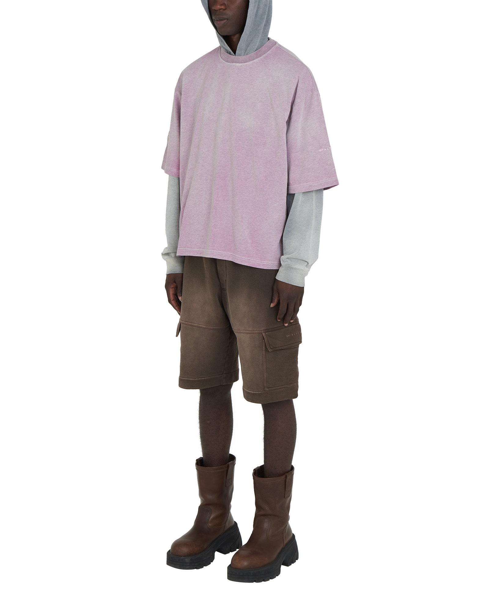 PINK OVERSIZED GARMENT DYE T-SHIRT