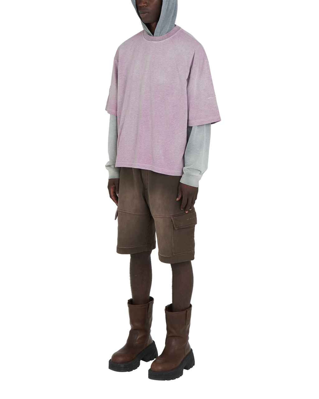 PINK OVERSIZED GARMENT DYE T-SHIRT