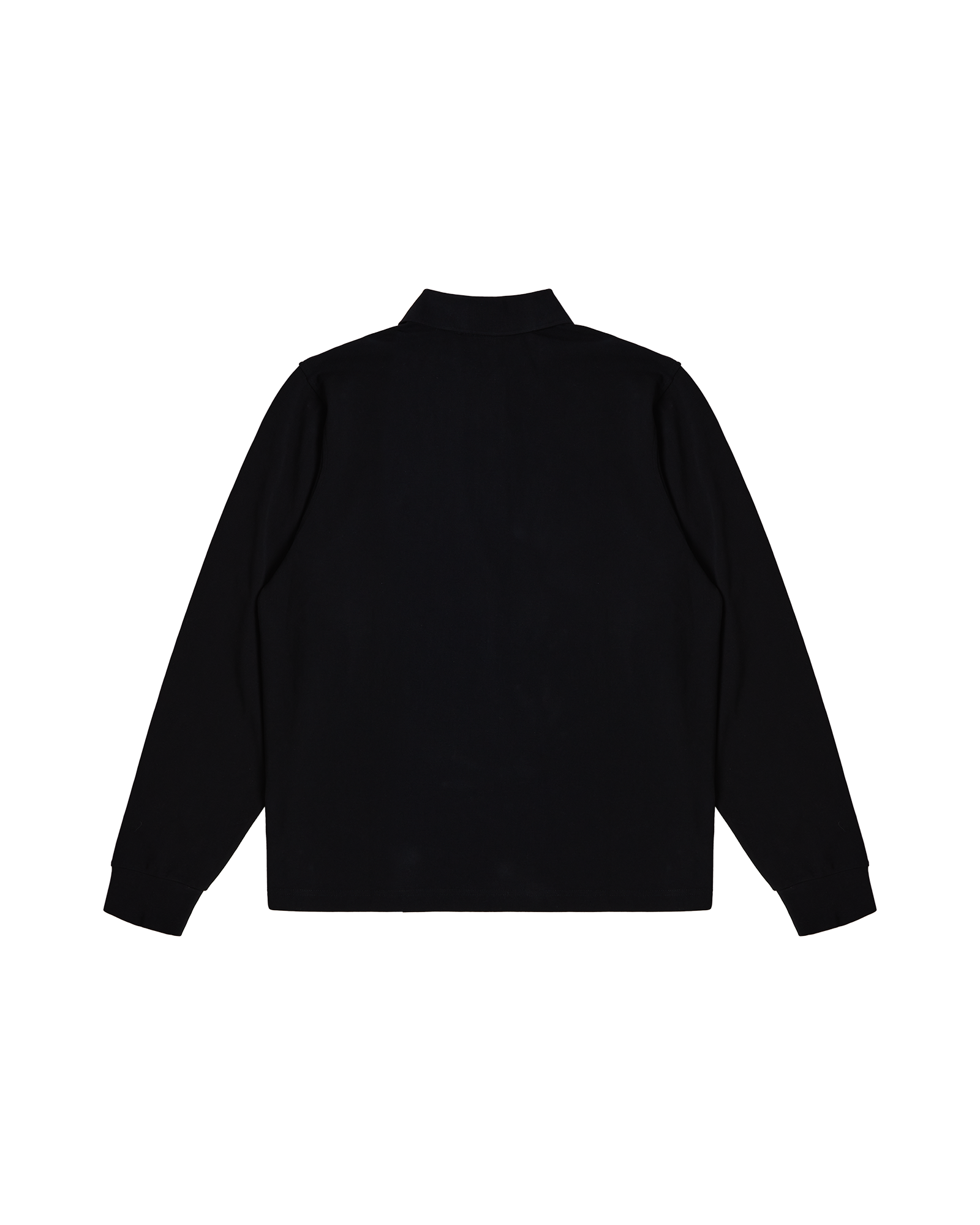 BLACK LONG-SLEEVE POLO SHIRT