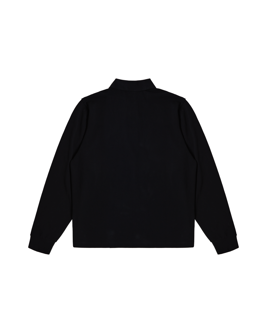 BLACK LONG-SLEEVE POLO SHIRT