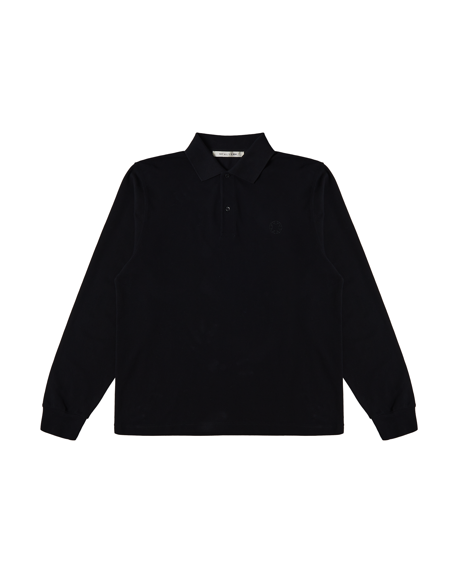 BLACK LONG-SLEEVE POLO SHIRT