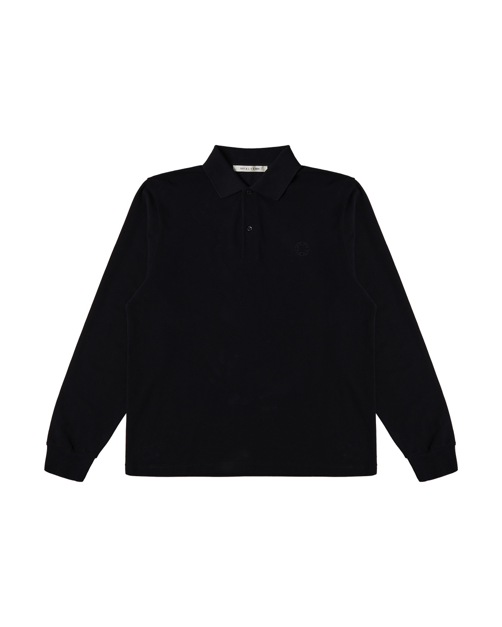 BLACK LONG-SLEEVE POLO SHIRT