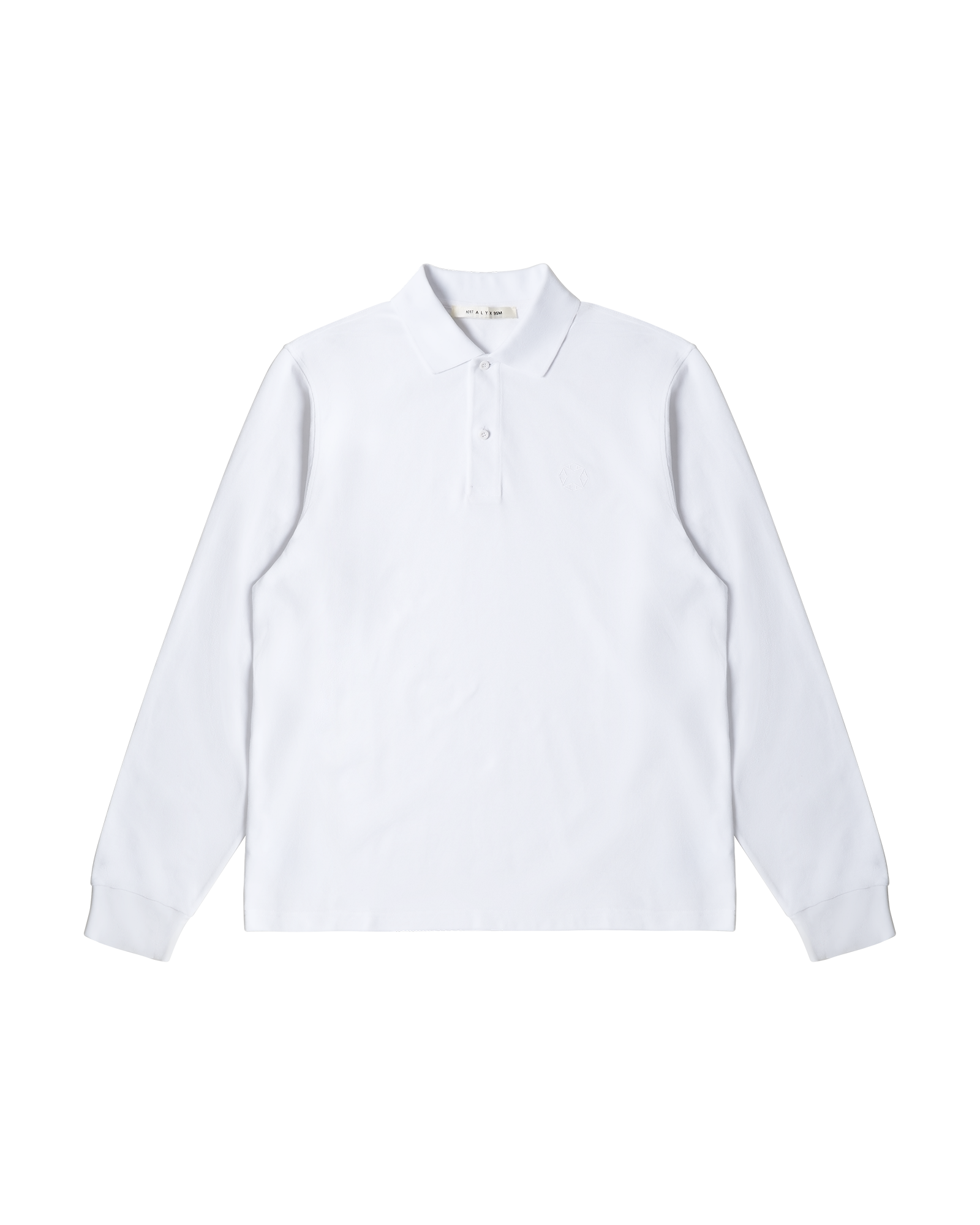 WHITE LONG SLEEVE POLO SHIRT