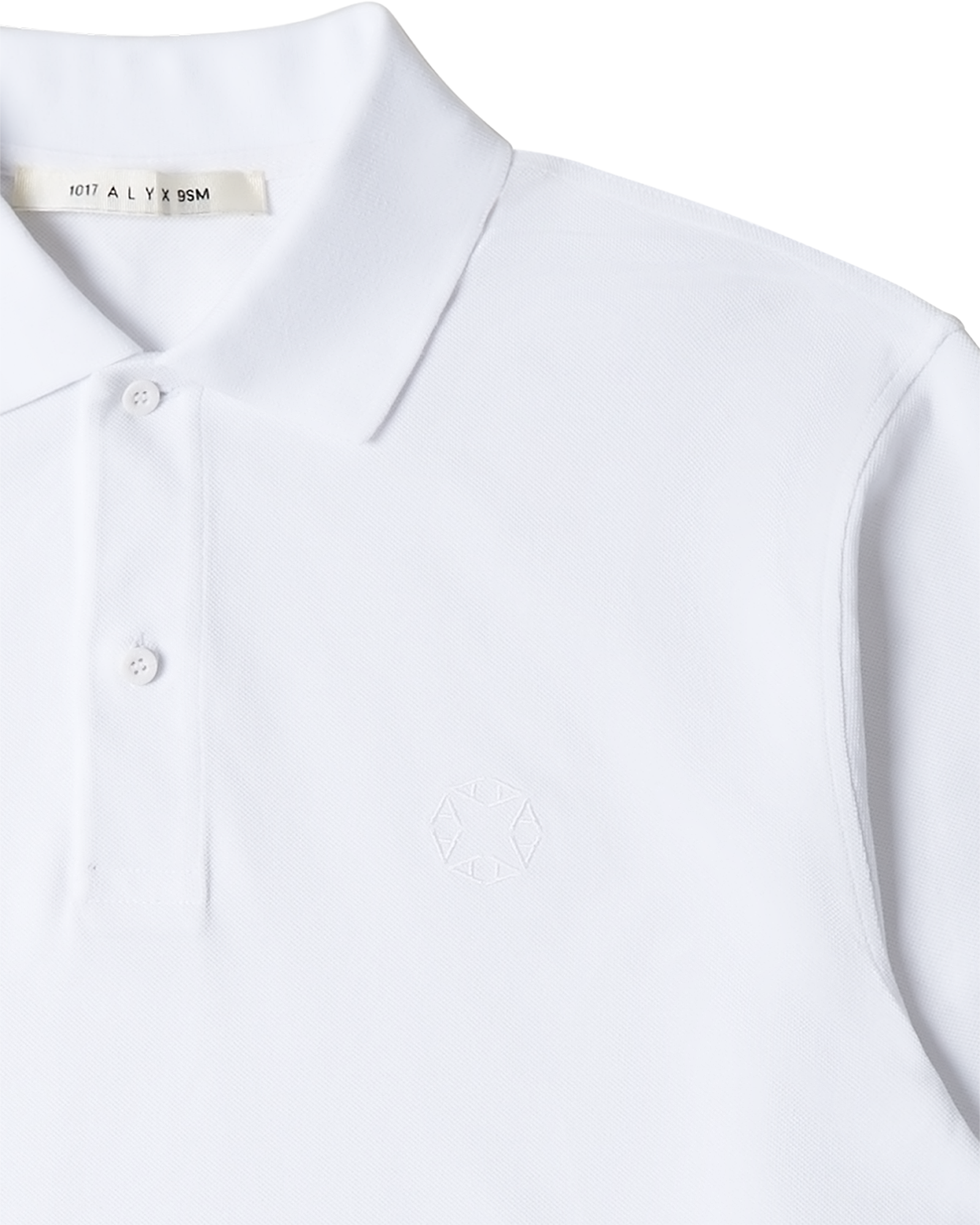 WHITE LONG SLEEVE POLO SHIRT