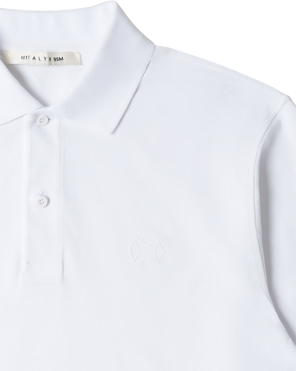 WHITE LONG SLEEVE POLO SHIRT