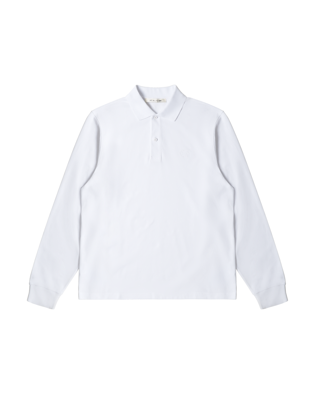 WHITE LONG SLEEVE POLO SHIRT