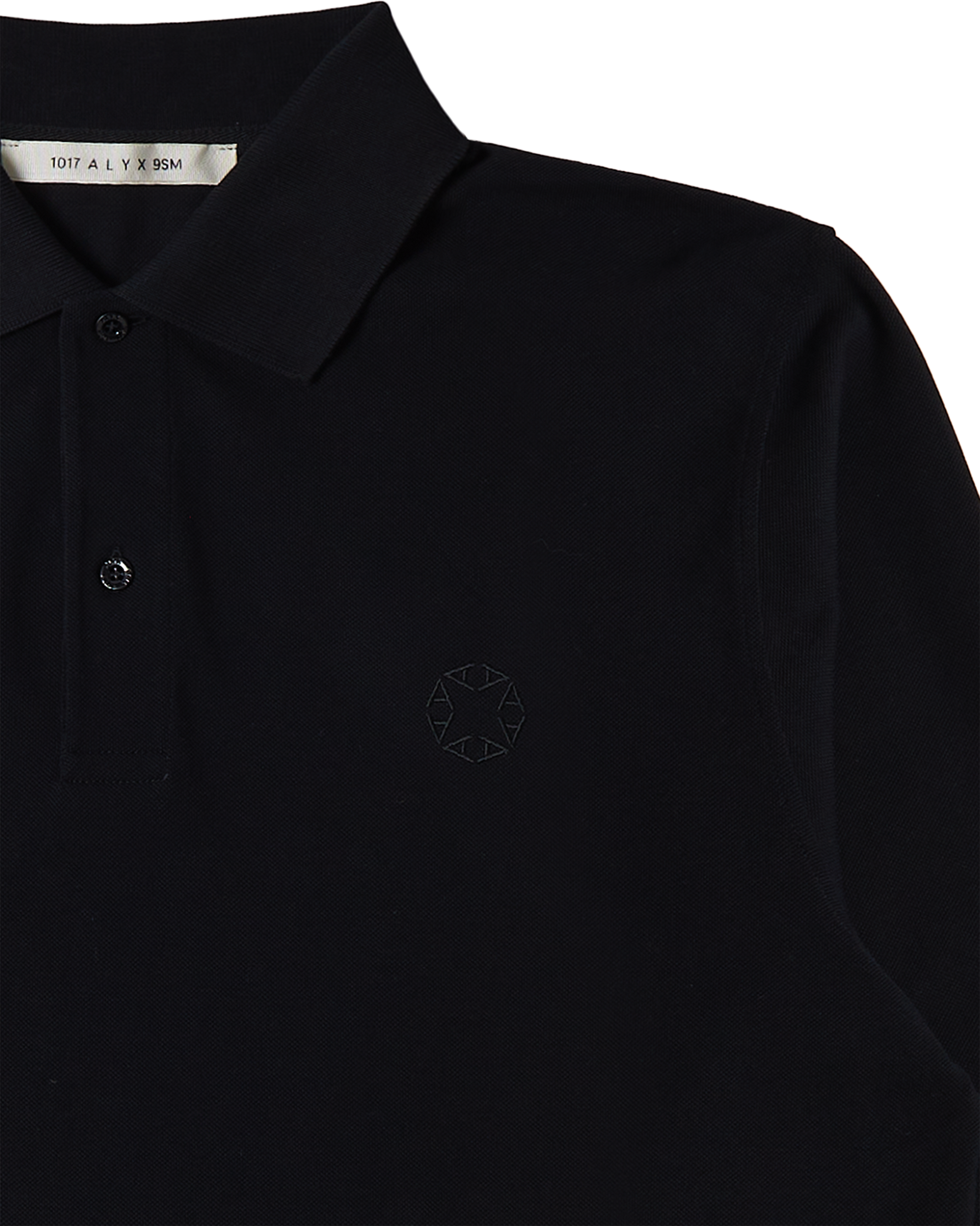 BLACK LONG-SLEEVE POLO SHIRT