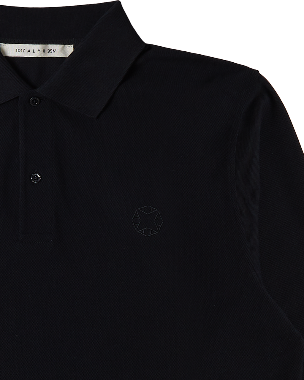 BLACK LONG-SLEEVE POLO SHIRT