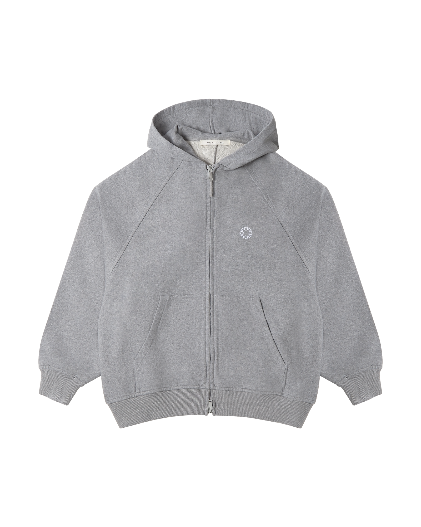 GREY OVERSIZED ZIP-UP HOODIE