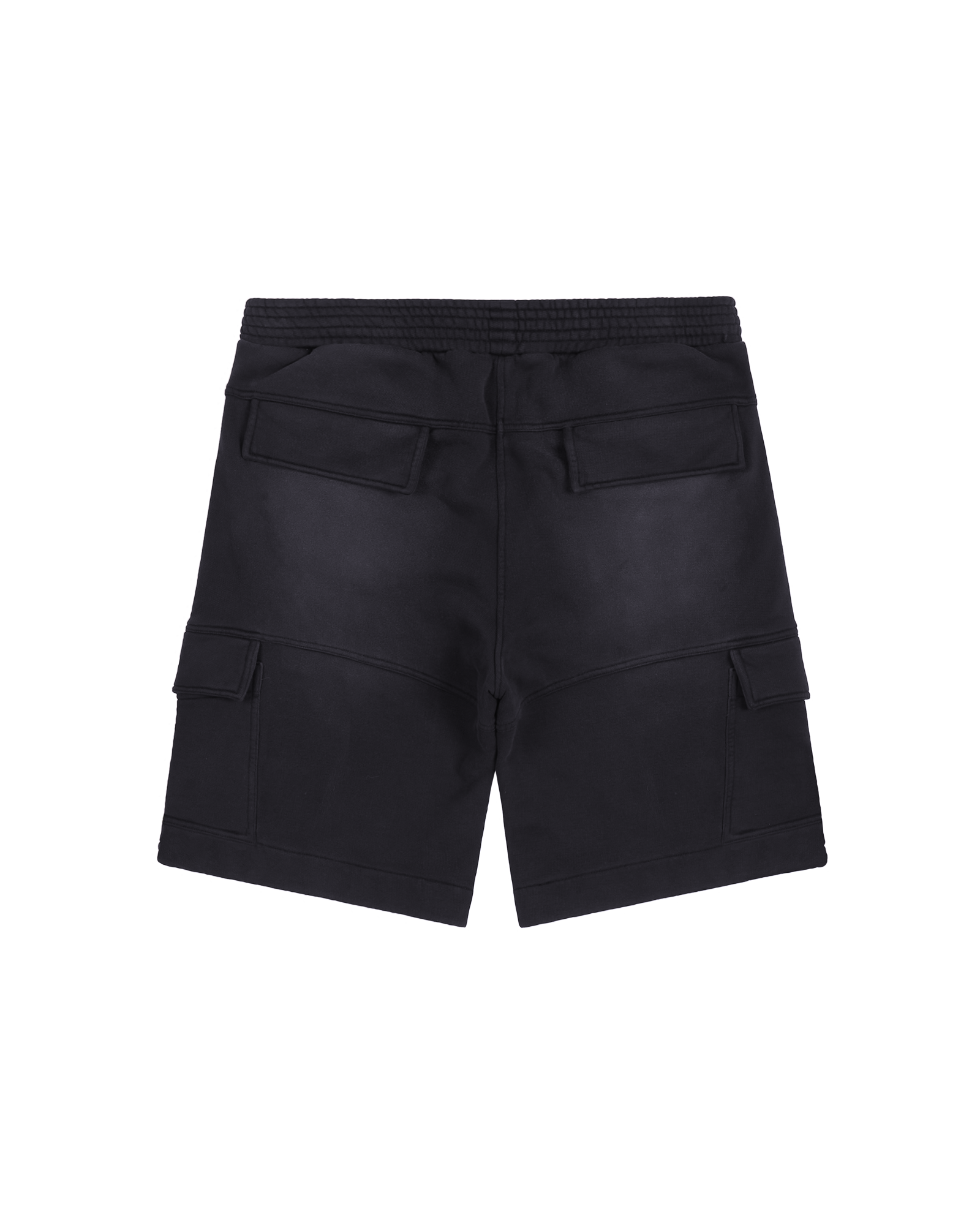 BLACK GARMENT DYE CARGO SHORTS