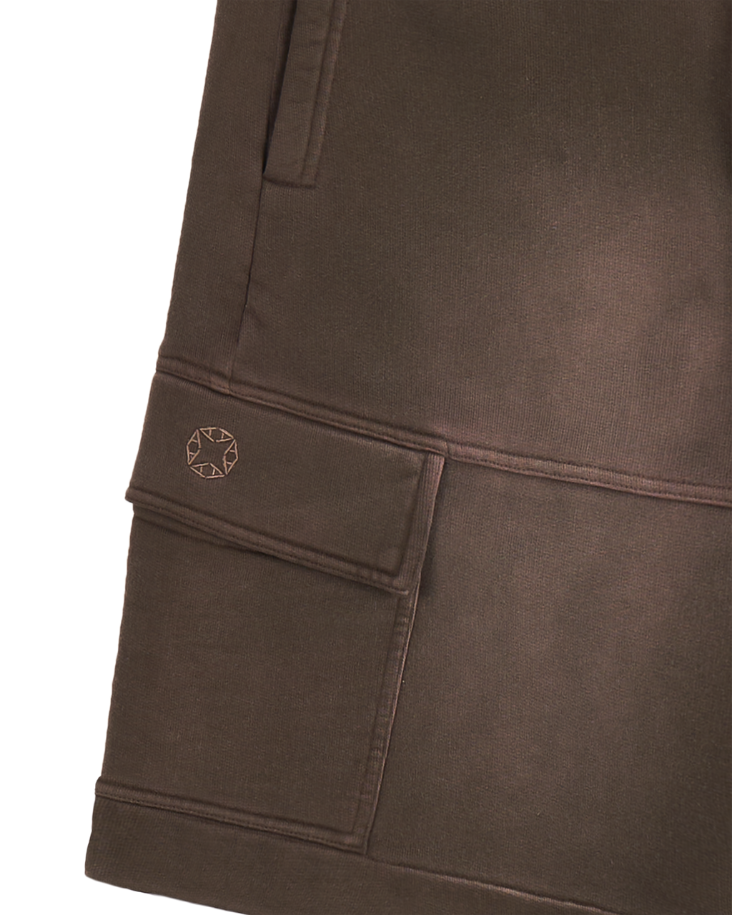 BROWN GARMENT DYE CARGO SHORTS