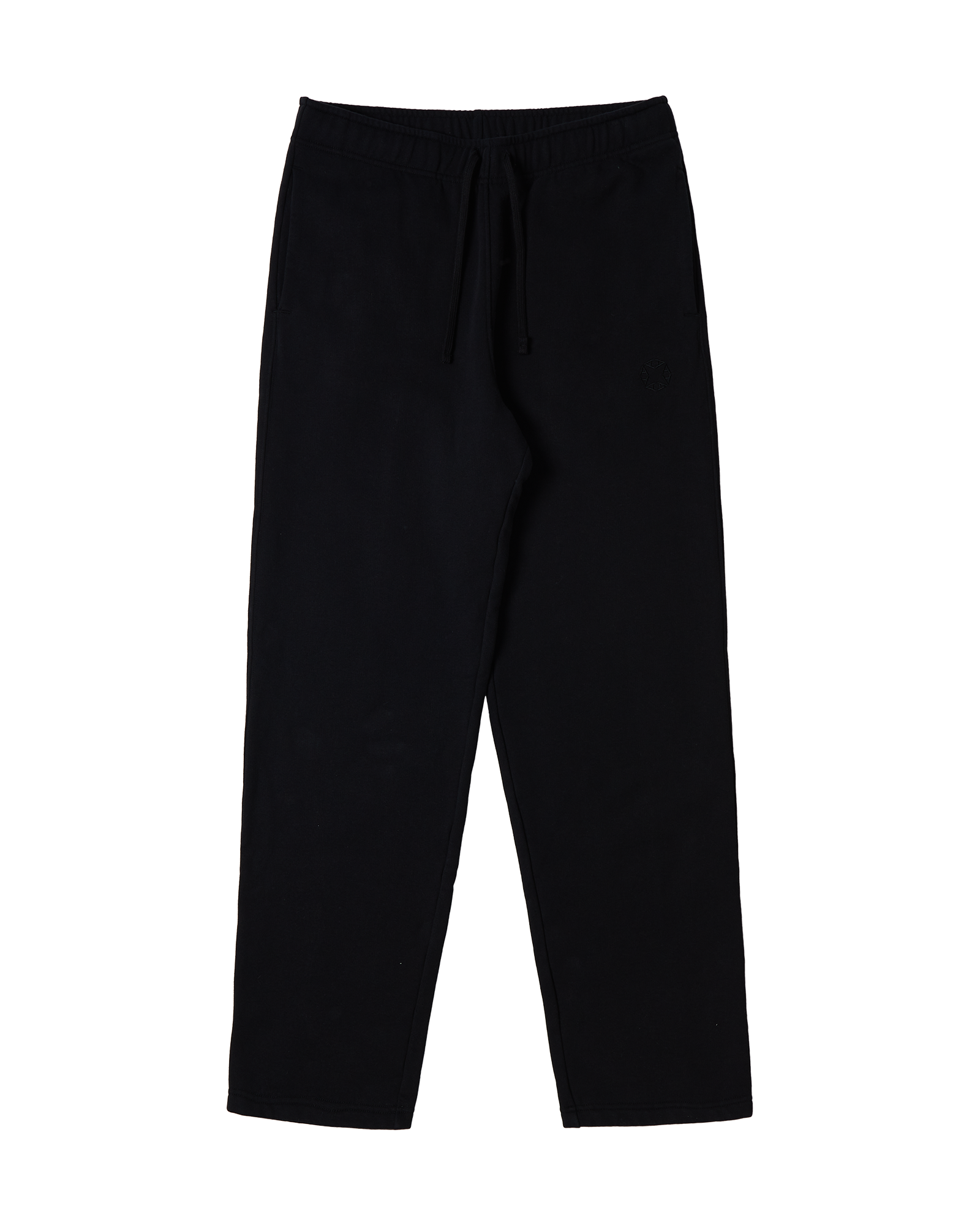 BLACK STRAIGHT LEG SWEATPANTS